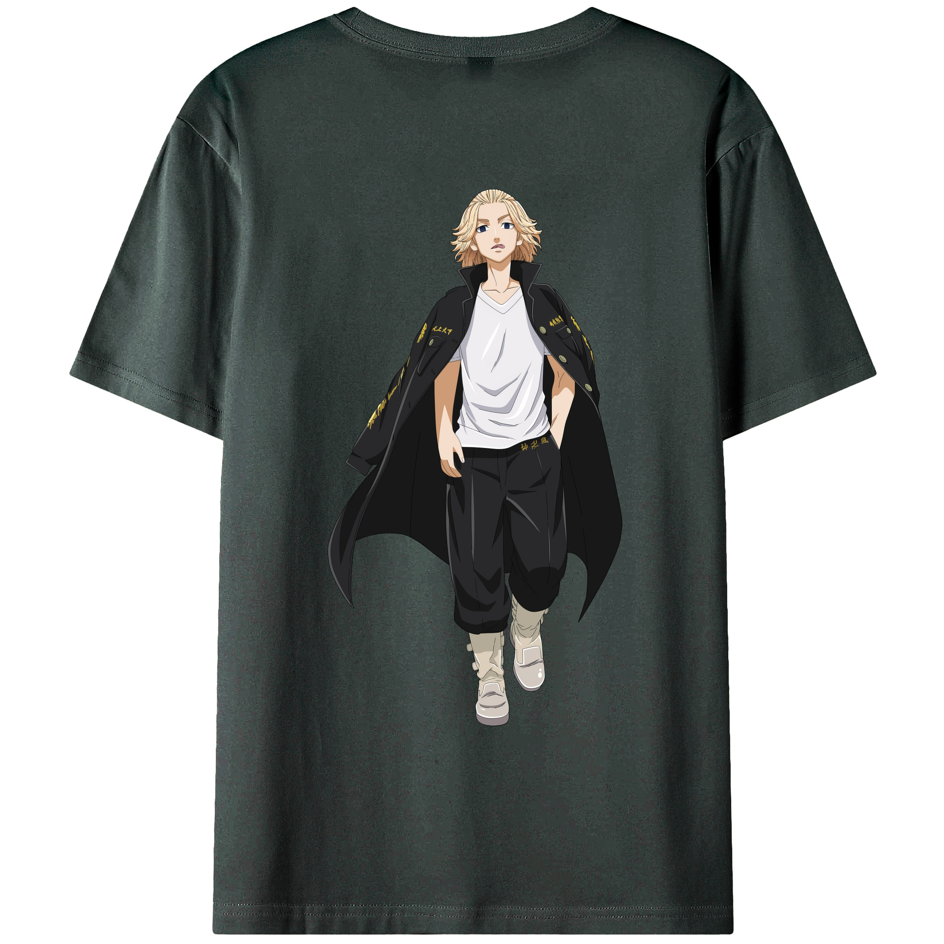 （画像用） 東京リベンジャーズ Tokyo Revengers 綿100％ メンズ半袖Tシャツ（バックプリント） 通気性